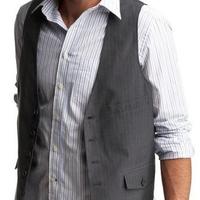 Pinstripe suit vest