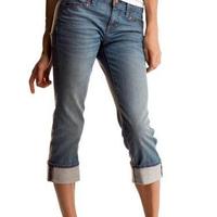 Cuffed capri jeans