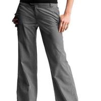Striped tab-front wide leg pants