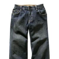 Loose fit elastic waist jeans