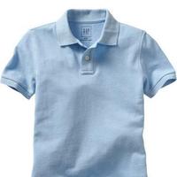 Short-sleeved solid pique polo