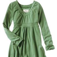 Long-sleeved V-neck dress