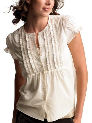 Trapeze ruffle top