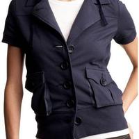 Button front collared-hoodie