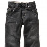 Distressed black basic jeans