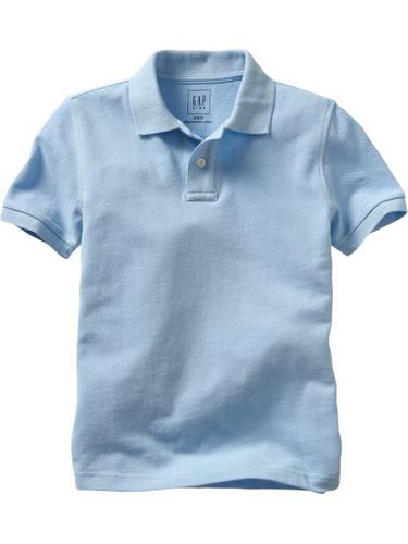 Short-sleeved solid pique polo