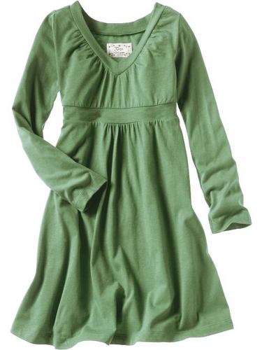 Long-sleeved V-neck dress