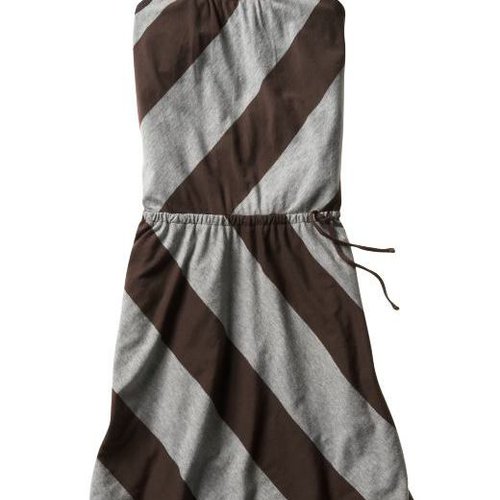 Striped drop-waist dress
