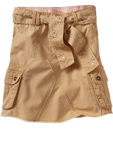 Belted cargo skirt