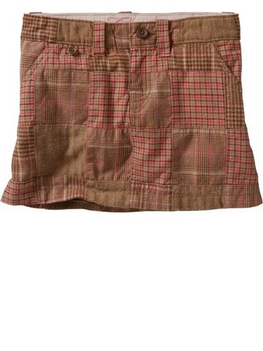 Plaid patchwork mini-skirt