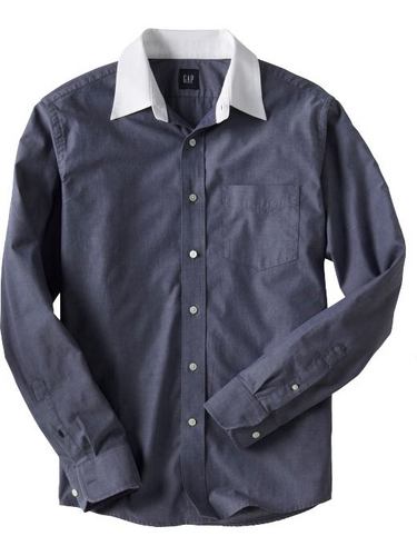 White collar oxford shirt