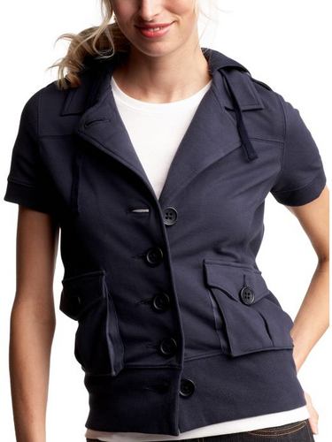 Button front collared-hoodie